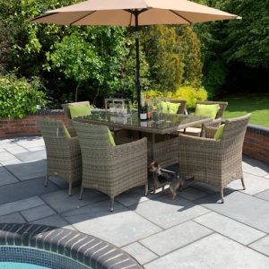 6 Manhattan Armchairs 1.6 Rectangular Set