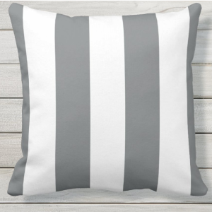 Grey Stripe Cushion