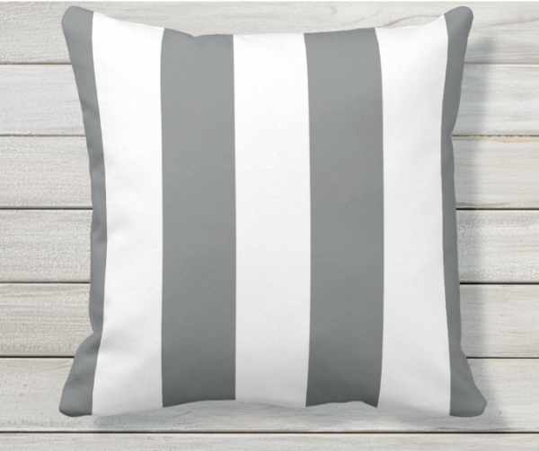 Grey Stripe Cushion