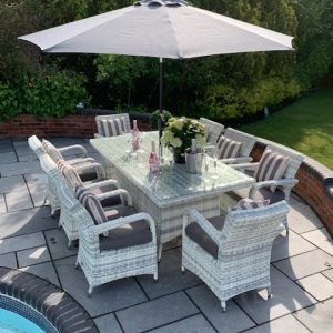 8 Savannah Armchairs 2.0mtr Rectangular Set