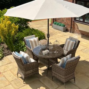 4 Manhattan Armchairs 1.0 mtr Round Set