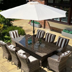 8 Sand Weave Newton 2.0mtr Rectangular Set Ex-Warehouse EXTRA £500 OFF!!