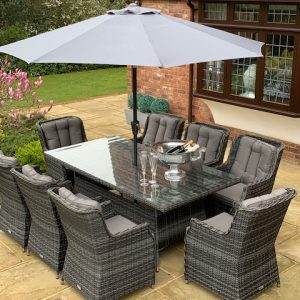 8 Portland Armchairs 2.0mtr Rectangular Set