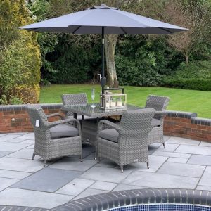 4 Savannah Armchairs 1.0mtr Square Set