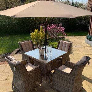 4 Portland Armchairs 1.0mtr Square Set