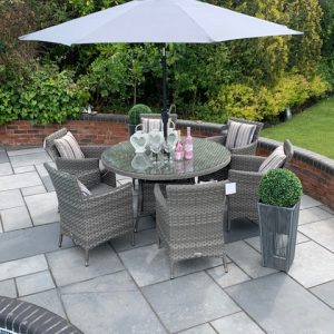 6 Manhattan Armchairs 1.4mtr Round Set