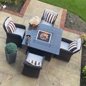 ava 4 seat fire pit set