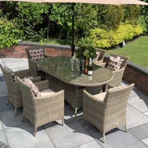 6 Seater Oval Sets