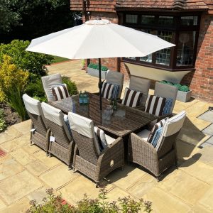 8 Sanford Recliner Armchairs 2.0mtr Rectangular Set