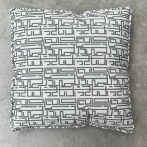 Linea Grey White Abstract Cushion