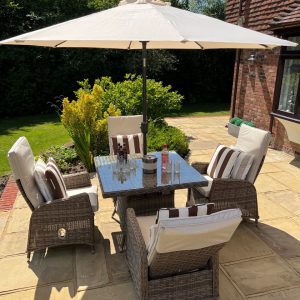 4 Sanford Recliner Armchairs 1.0mtr Square Set
