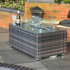 Rectangular Fire Pit Coffee Table