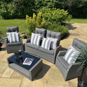 Aspen Sofa Grey Weave Recliner Lounger Set EX WAREHOUSE SALE! £999