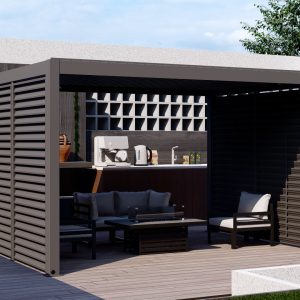 3mtr Louver Side Panel for Mode 5 Aluminium Pergola