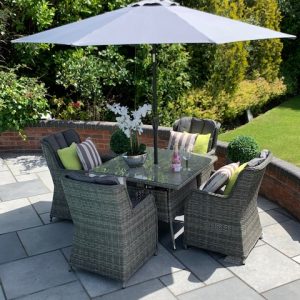 4 Grey Weave Clearwater 1.0mtr Square Set Ex-Warehouse EXTRA £500 OFF!!