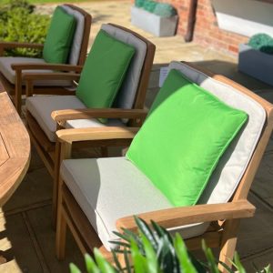 One Set of Back & Seat Cushions for our Teak Stacking Chairs