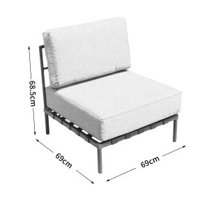 Galveston Lite Armless Aluminium Modular Unit