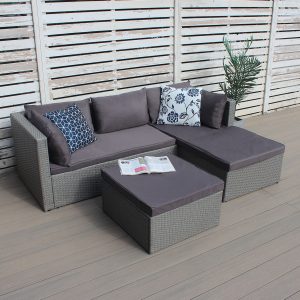 Texas Dark Grey Weave Sofa Set Ex Warehouse £600 OFF ON LAST TWO SETS! £299!