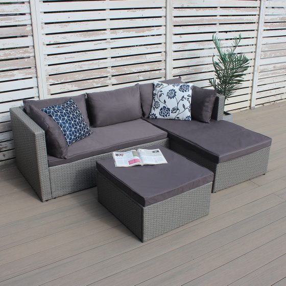 Texas Dark Grey Weave Sofa Set Ex Warehouse £600 OFF ON LAST TWO SETS! £399! (Copy)