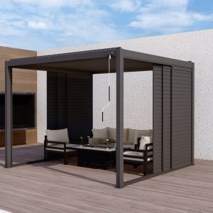 3mtr Louver Sliding Door for Mode 5 Aluminium Pergola