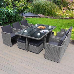 10 Seat Grey Cuba Cube Armchairs Set EX WAREHOUSE DOWN £300 TO £899!!
