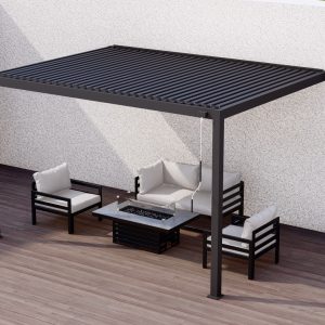 3mtr x 4mtr & 2.5mtr High Mode 5 Aluminium Wall Mounted Pergola