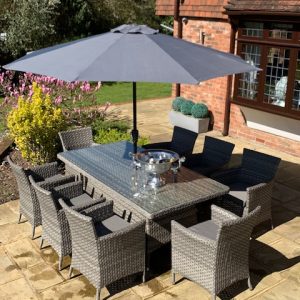 8 Cadiz Armchairs 2.0mtr Rectangular Set EX WAREHOUSE REDUCED BY £500!
