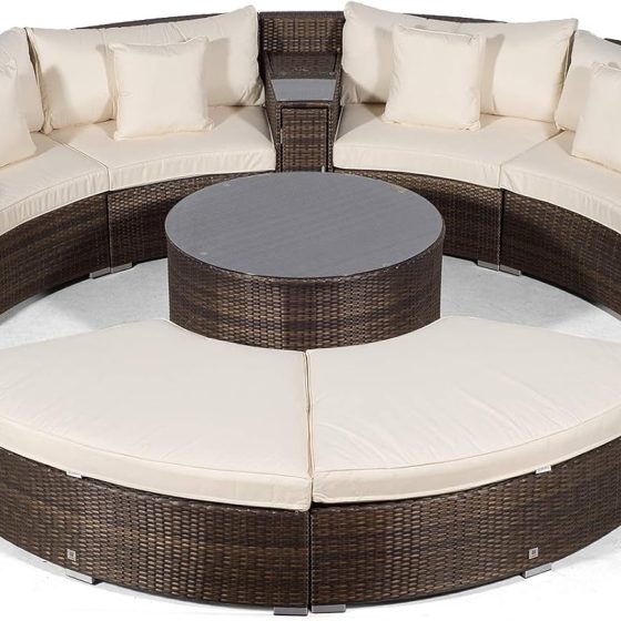 Memphis Brown Black weave Ice Bucket Curved Sofa Set EX WAREHOUSE REDUCED BY £800! TWO LEFT AND THATS IT!
