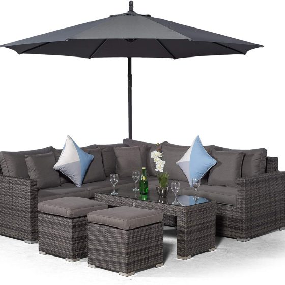 Paramount Grey Black weave Squared Tilt End Sofa Set EX WAREHOUSE REDUCED BY £800! TWO LEFT AND THATS IT!