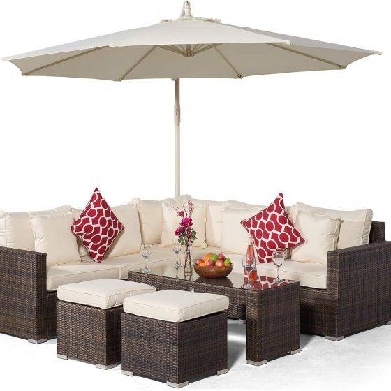 Topeka Brown Black weave Squared Tilt End Sofa Set EX WAREHOUSE REDUCED BY £800! TWO LEFT AND THATS IT!