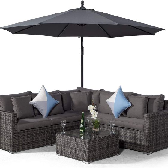 Madrid Grey Black weave Squared Tilt End Sofa Set EX WAREHOUSE REDUCED BY £800! TWO LEFT AND THATS IT!