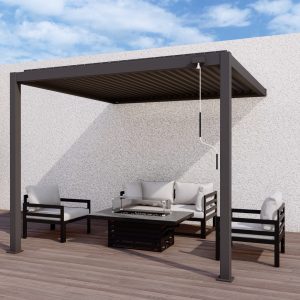 3mtr x 3mtr & 2.5mtr High Mode 5 Aluminium Wall Mounted Pergola