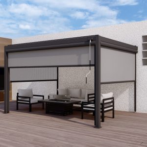 Side Drop Blind for 3mtr/4mtr Sides Mode 5 Aluminium Wall Mounted Pergola