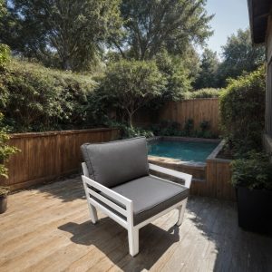 White Galveston Armchair Aluminium Modular Unit