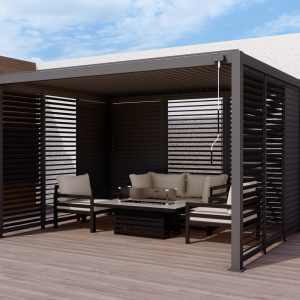 4mtr Moveable Slats Louver Side Panel for Mode 5 Aluminium Pergola