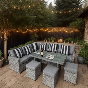 Massachusetts Grey Weave Rattan Sofa Set EX WAREHOUSE STOCK CLEARANCE! LIMITED SETS..£500 OFF…£799!