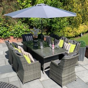 8 Grey Weave Laurel 2.0mtr Rectangular Set Ex-Warehouse EXTRA £500 OFF!!