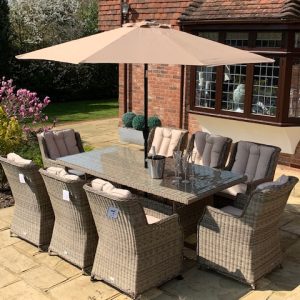 8 Sand Weave Milton 2.0mtr Rectangular Set Ex-Warehouse EXTRA £500 OFF!!