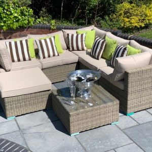 Richport Sand Rattan Sofa Set Weave EX WAREHOUSE...£400 OFF..£849!